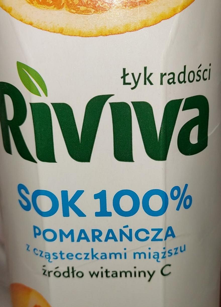 Zdjęcia - Sok 100% pomarańcza z cząsteczkami miąższu Riviva