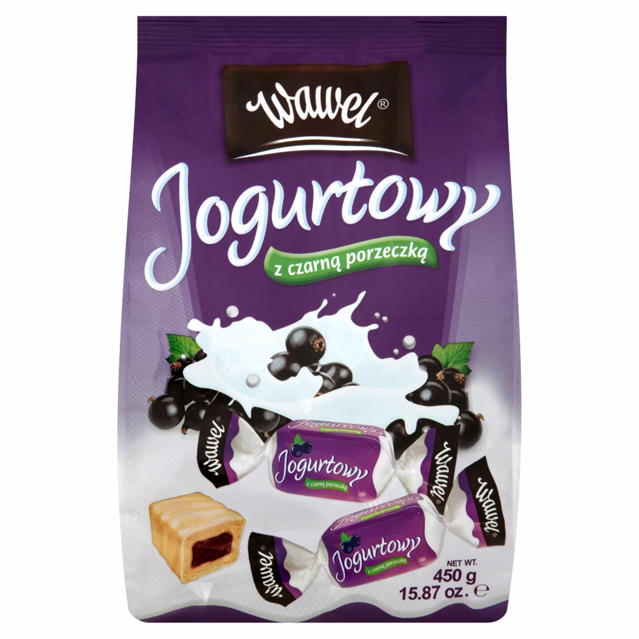 Zdjęcia - Wawel Jogurtowy z czarną porzeczką Cukierki w białej polewie nadziewane 450 g