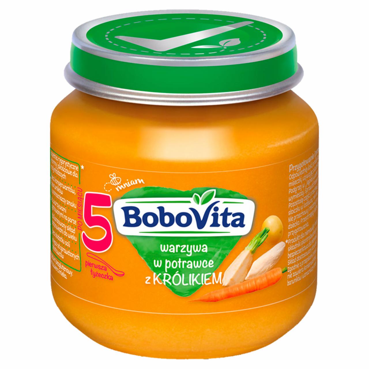 Zdjęcia - BoboVita Warzywa w potrawce z królikiem po 5 miesiącu 125 g