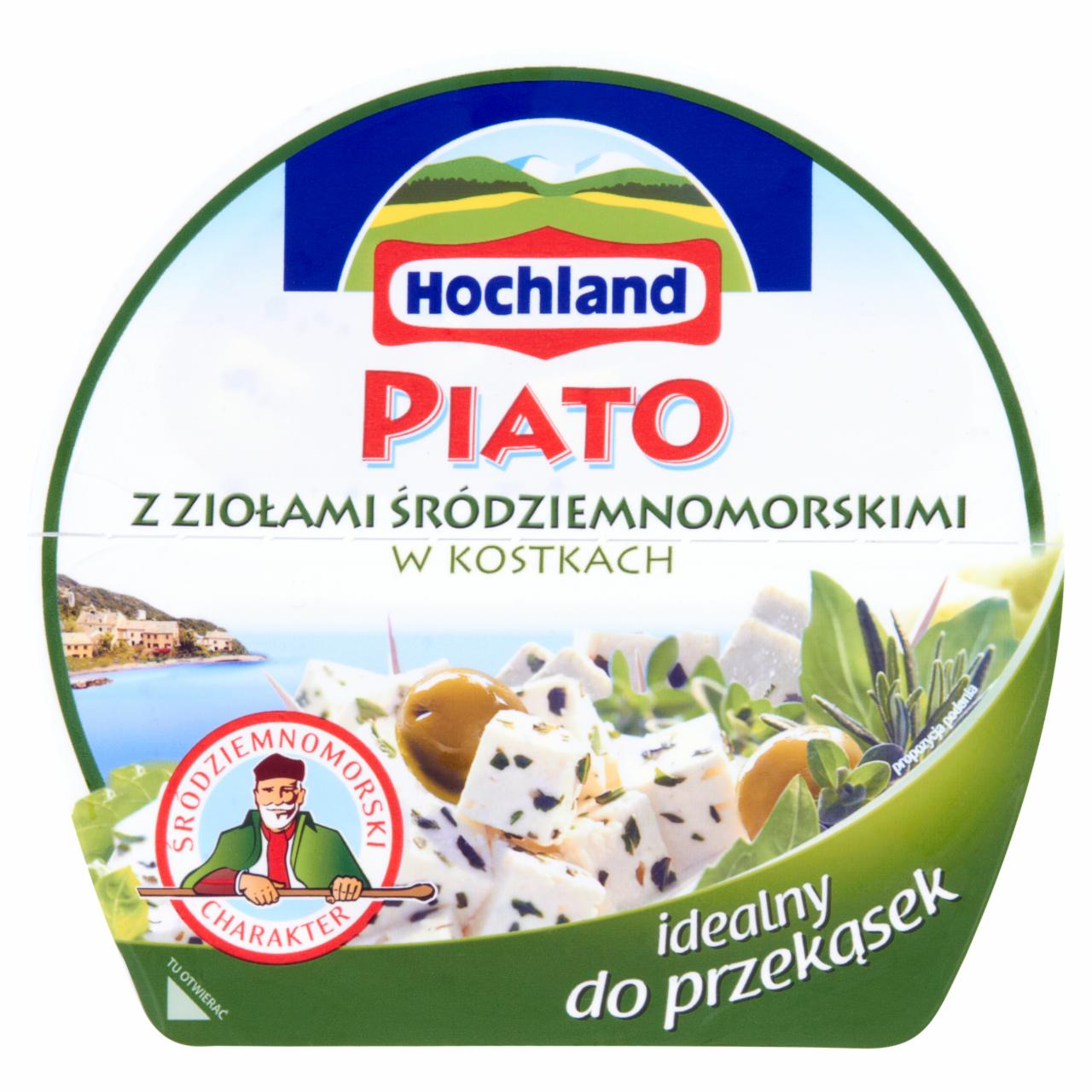 Zdjęcia - Hochland Piato z ziołami śródziemnomorskimi w kostkach Ser solankowy 150 g