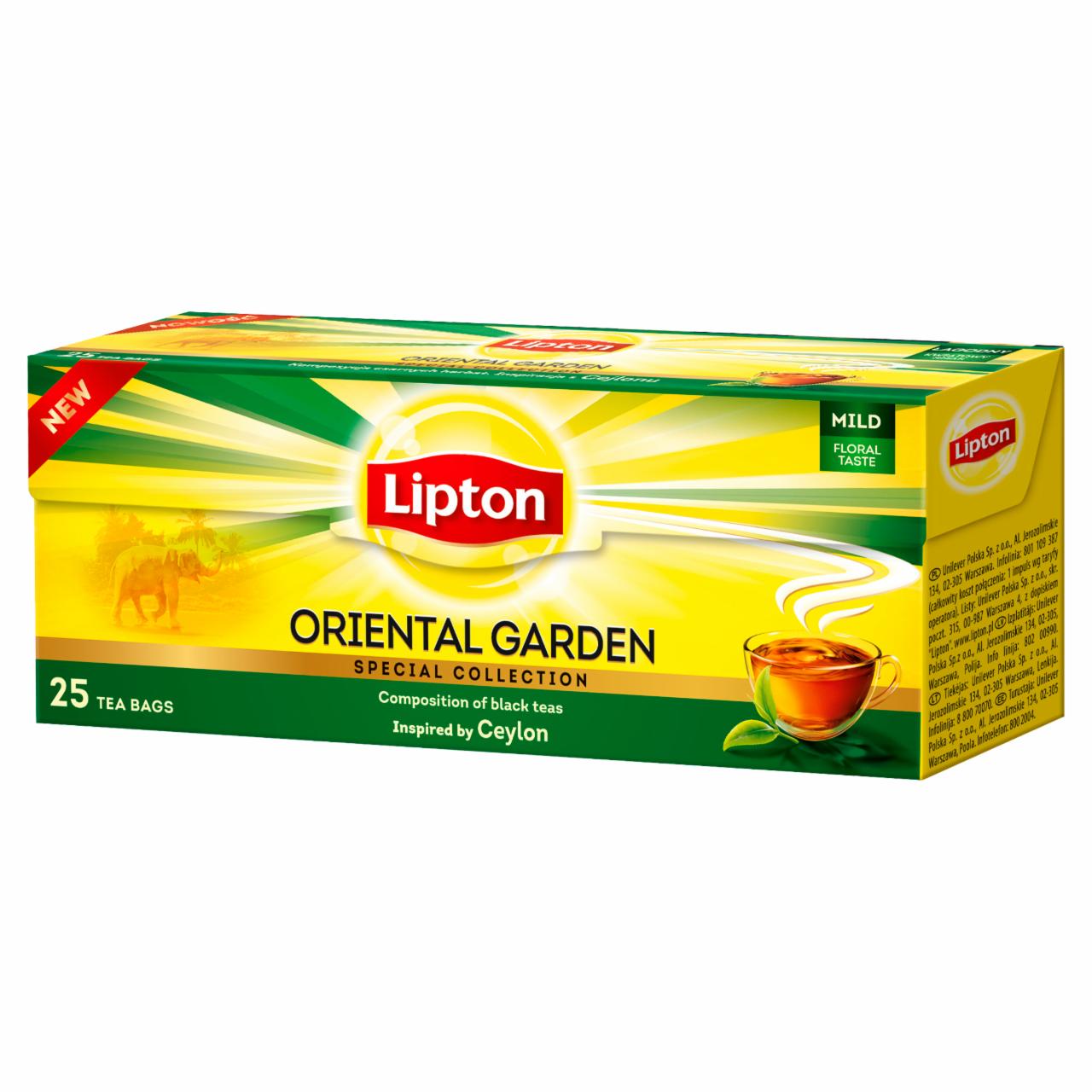 Zdjęcia - Lipton Oriental Garden Herbata czarna 45 g (25 torebek)