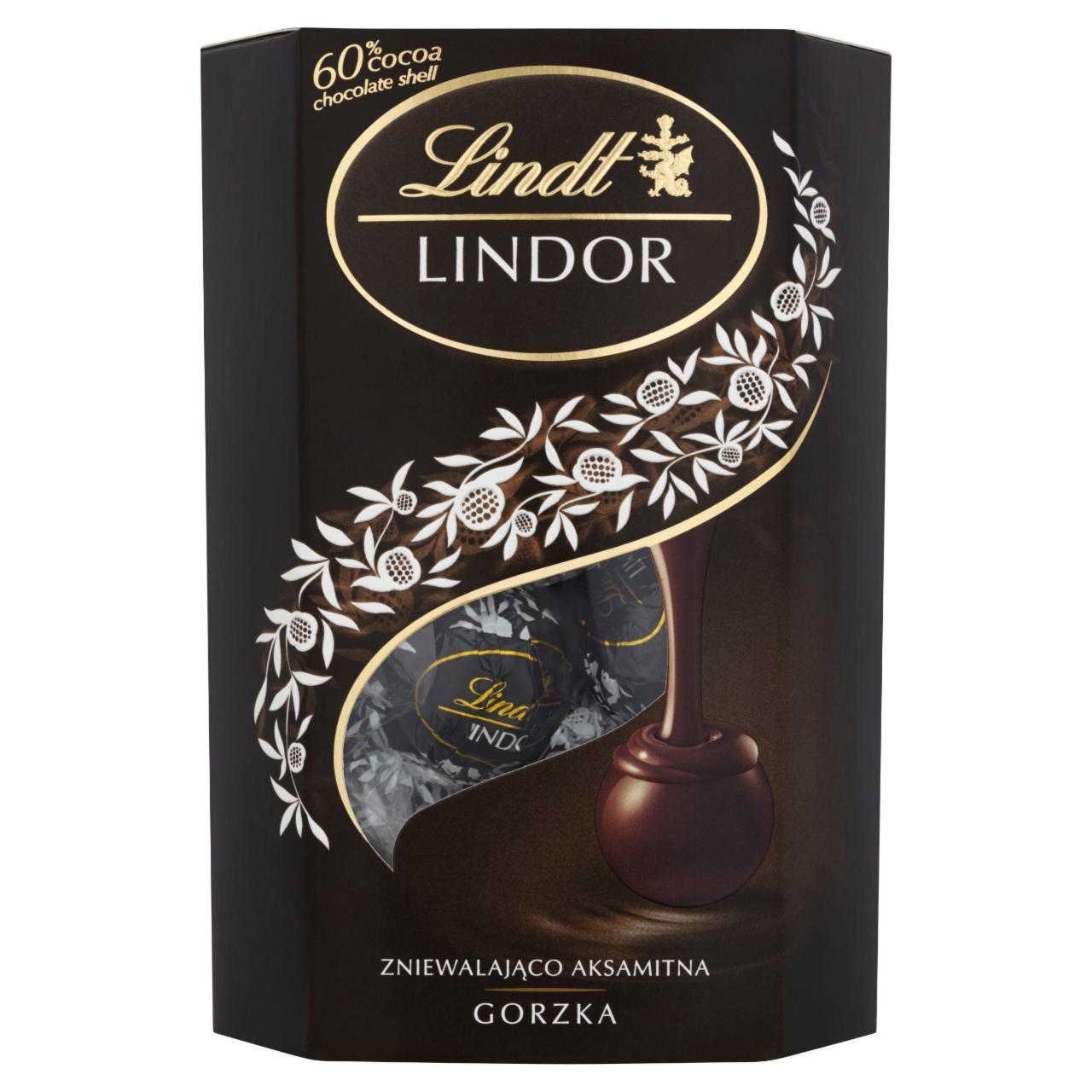 Zdjęcia - Lindt Lindor Gorzka Pralinki z czekolady gorzkiej z nadzieniem 170 g