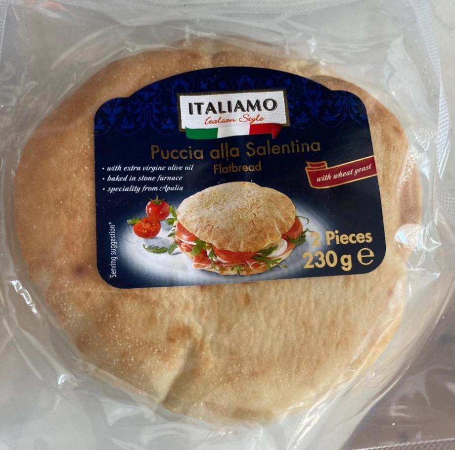 Puccia alla Salentina flatbread Italiamo - kalorie, kJ i wartości odżywcze