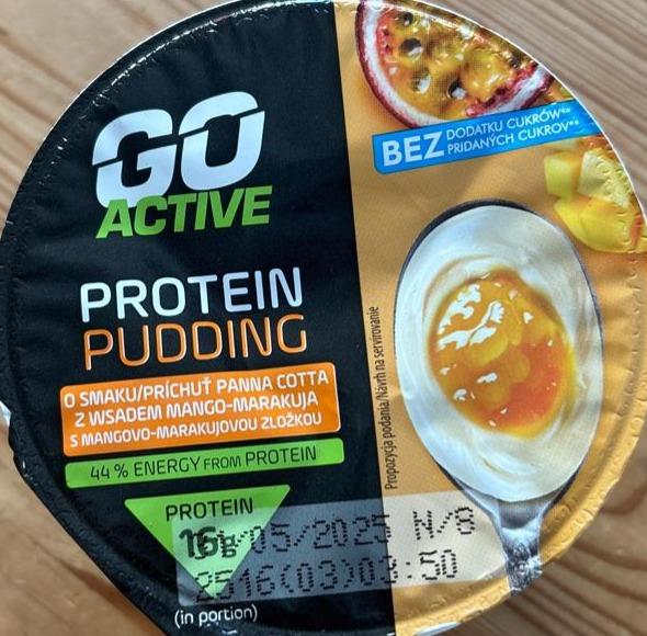 Zdjęcia - Protein pudding o smaku panna cottaz wsadem mango-marakuja Go Active