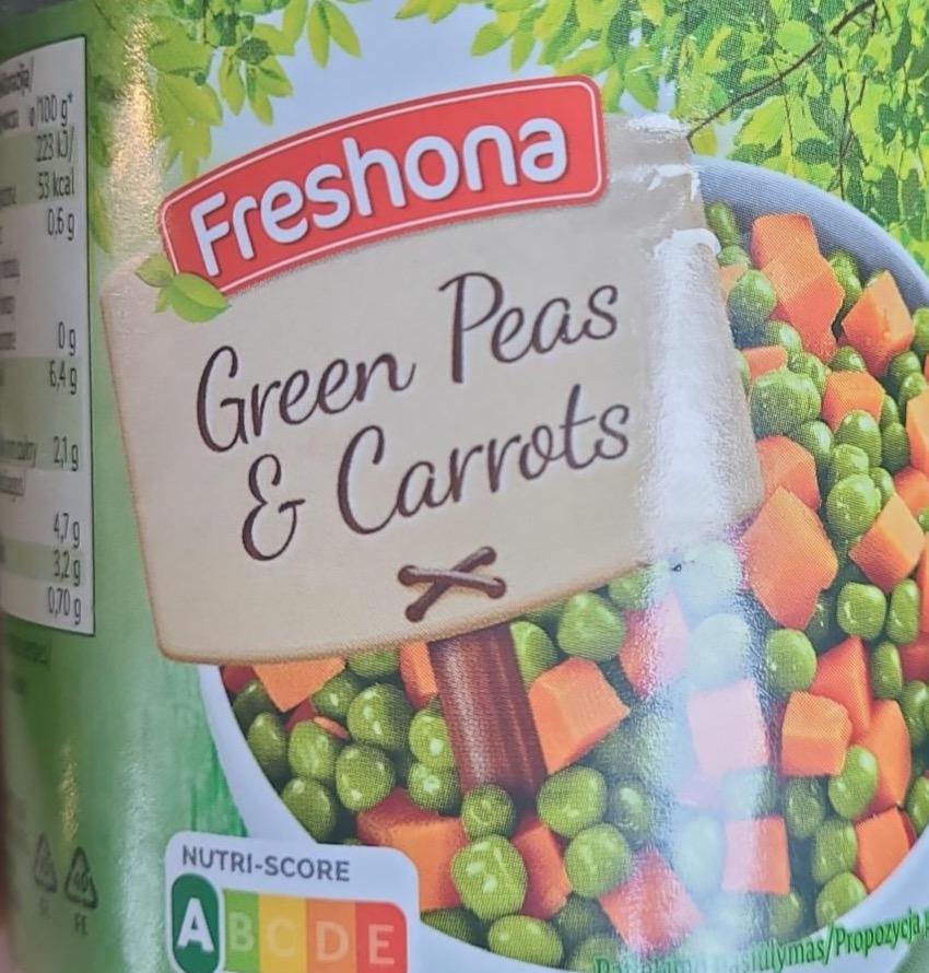 Zdjęcia - Green peas & carrots Freshona