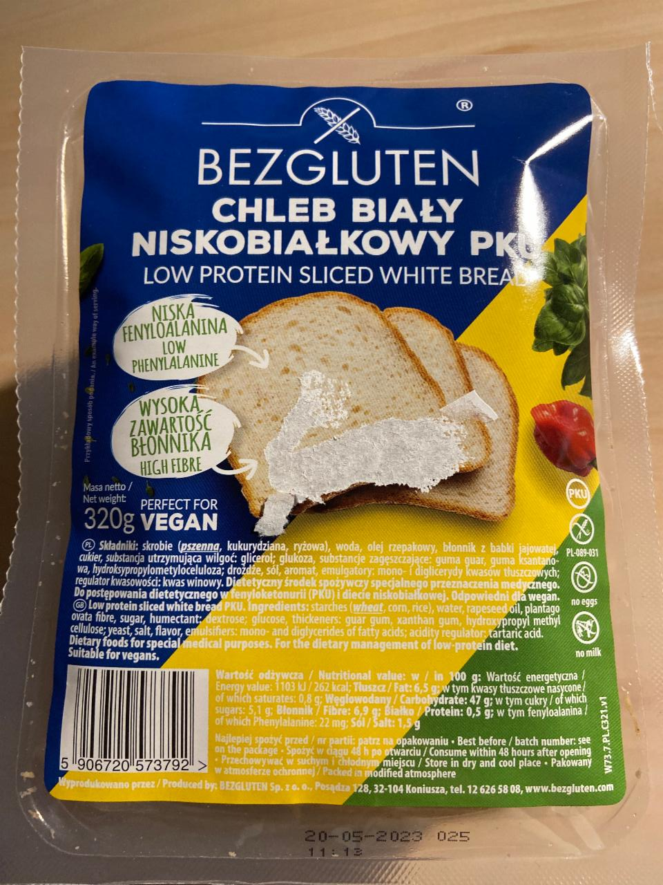 Zdjęcia - Chleb biały niskobiałkowy PKU Bezgluten