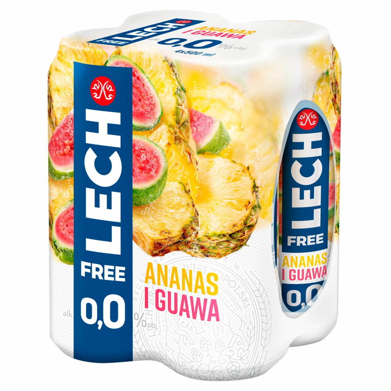 Zdjęcia - Lech Free Piwo bezalkoholowe ananas i guawa 4 x 500 ml