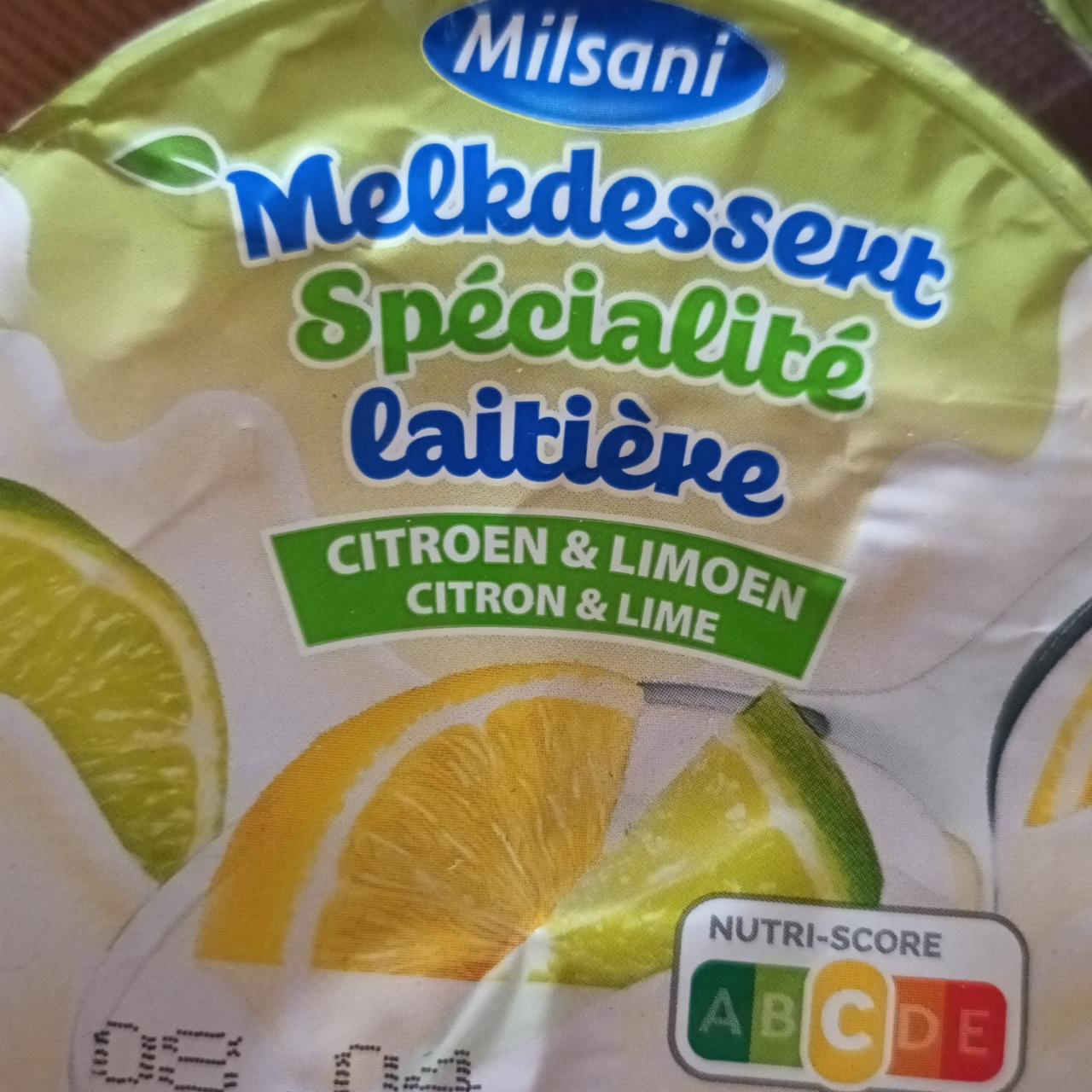 Zdjęcia - Melkdessert Specialite laitiere citroen & limoen Milsani