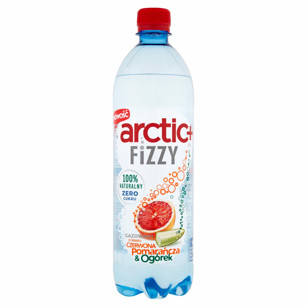 Zdjęcia - Arctic+ Fizzy Napój gazowany o smaku czerwona pomarańcza & ogórek 750 ml