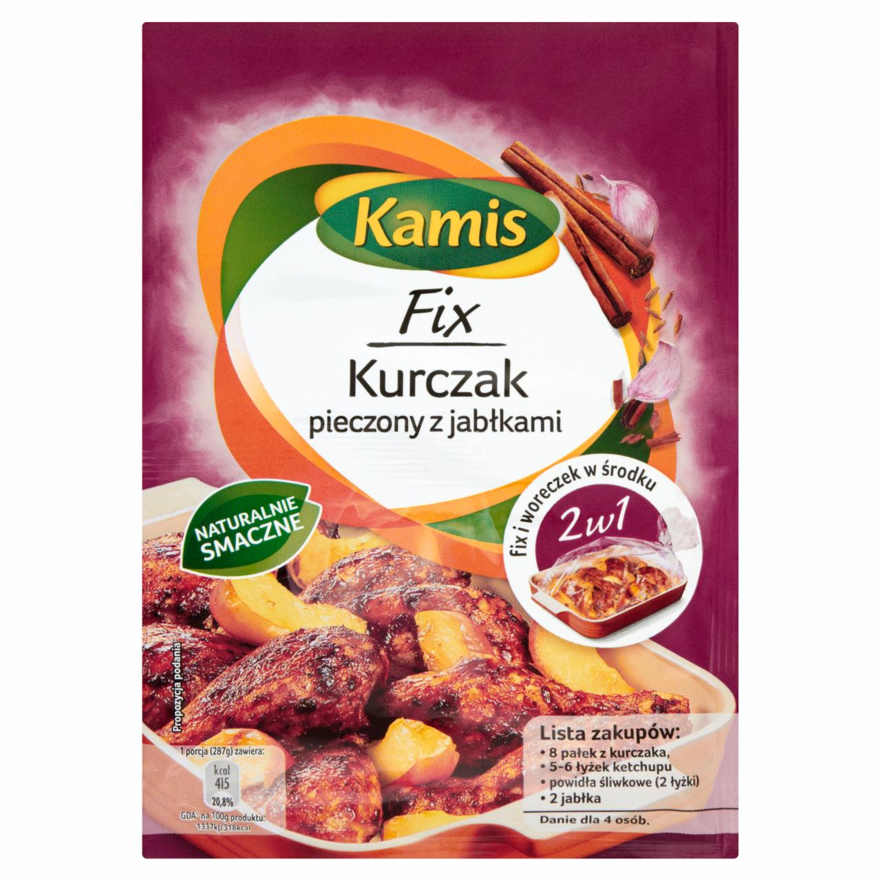 Zdjęcia - Kamis Fix Kurczak pieczony z jabłkami 28 g