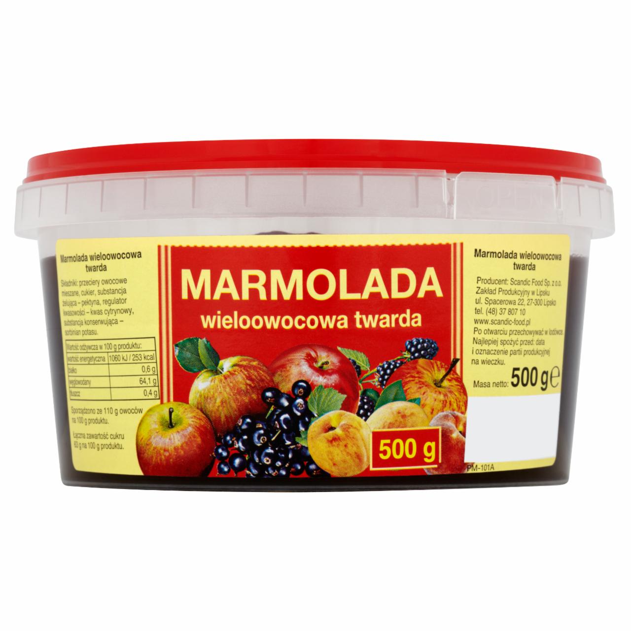 Zdjęcia - Marmolada wieloowocowa twarda 500 g