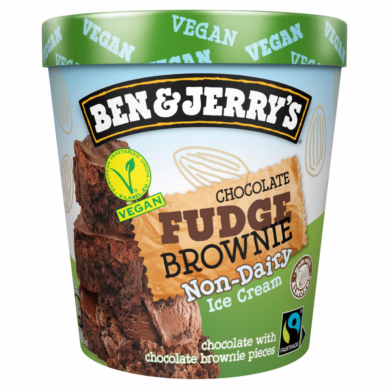 Zdjęcia - Ben & Jerry's Chocolate Fudge Brownie Wegańskie lody 465 ml