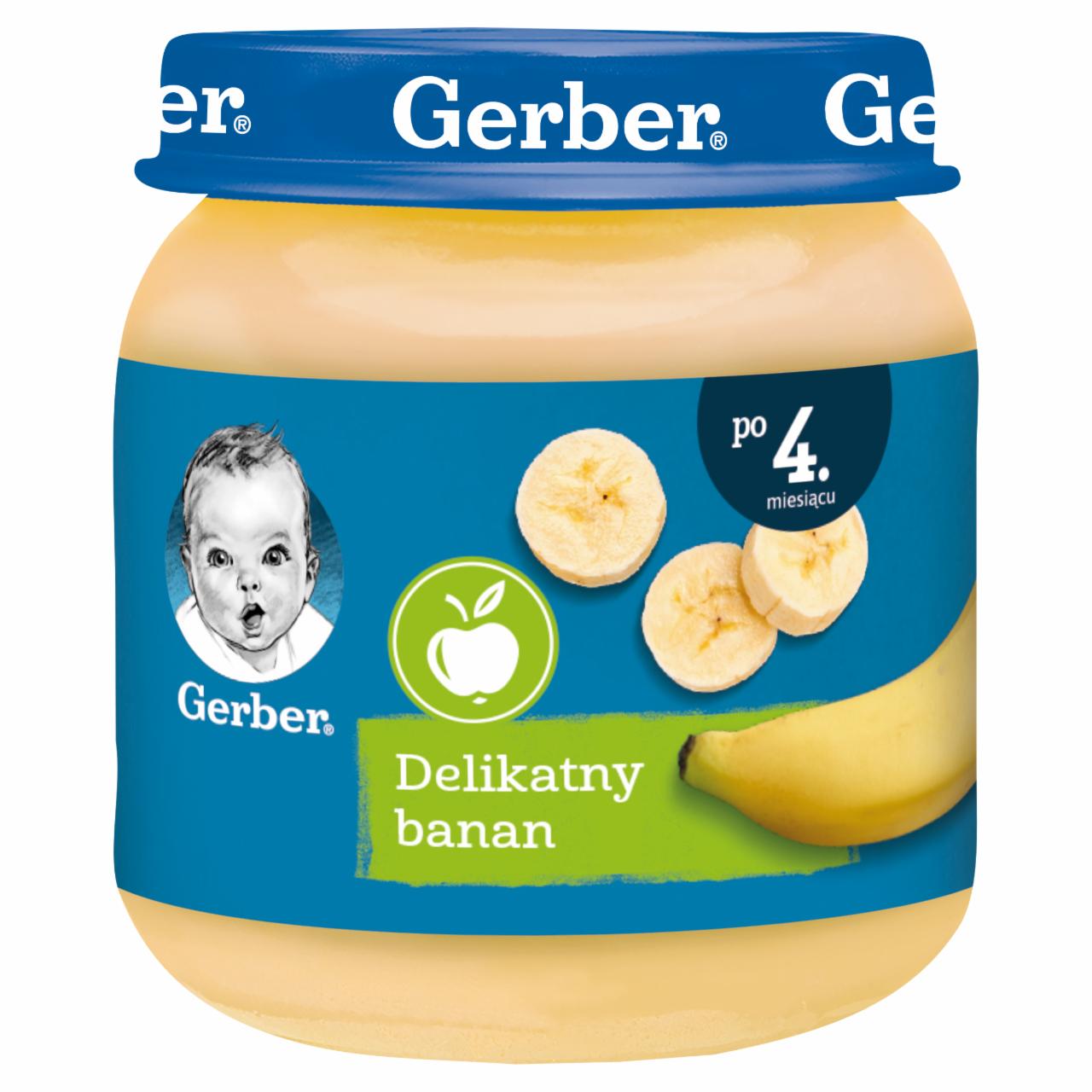 Zdjęcia - Delikatny banan dla niemowląt po 4. miesiącu Gerber