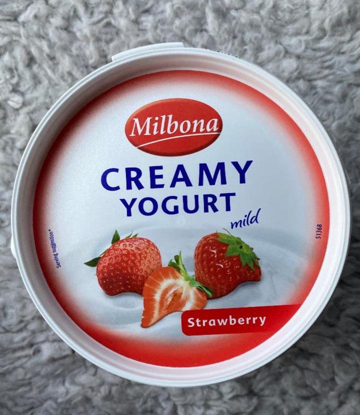 Zdjęcia - Creamy strawberry yogurt Milbona