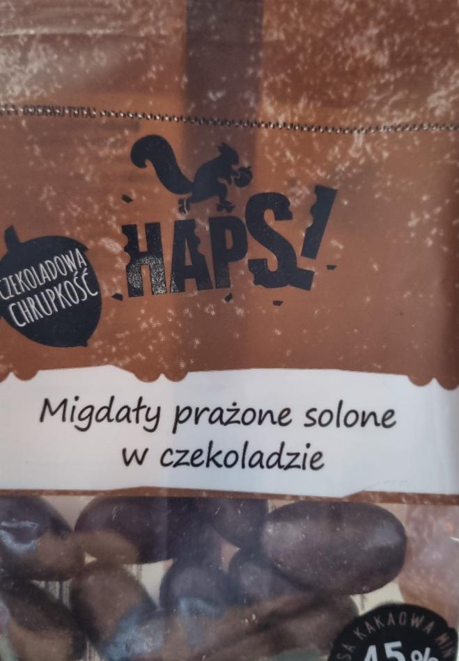 Zdjęcia - Migdały prażone solone w czekoladzie Haps