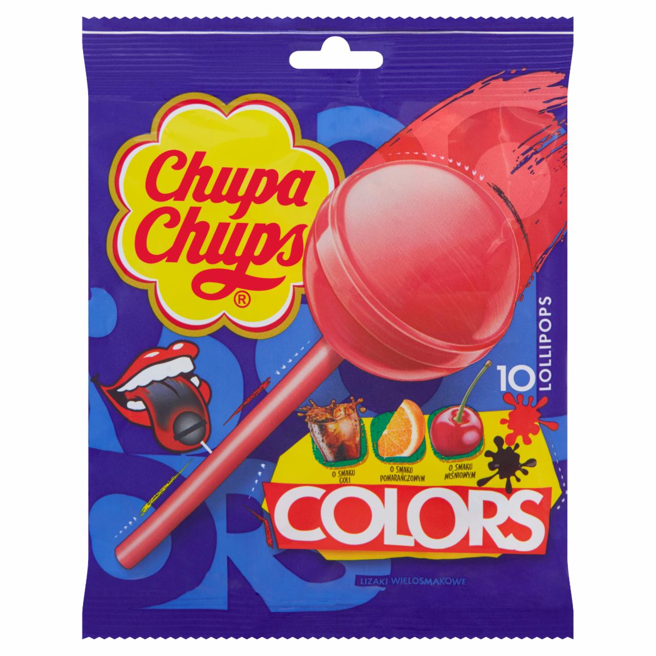 Zdjęcia - Chupa Chups Colors Lizaki wielosmakowe 120 g (10 sztuk)