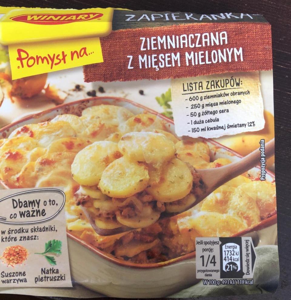 Zdjęcia - Winiary Pomysł na.... Zapiekanka ziemniaczana z mięsem mielonym 42 g