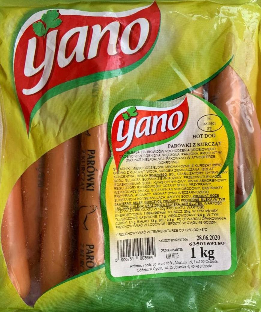 Zdjęcia - Yano Kiełbasa hot dog 1 kg