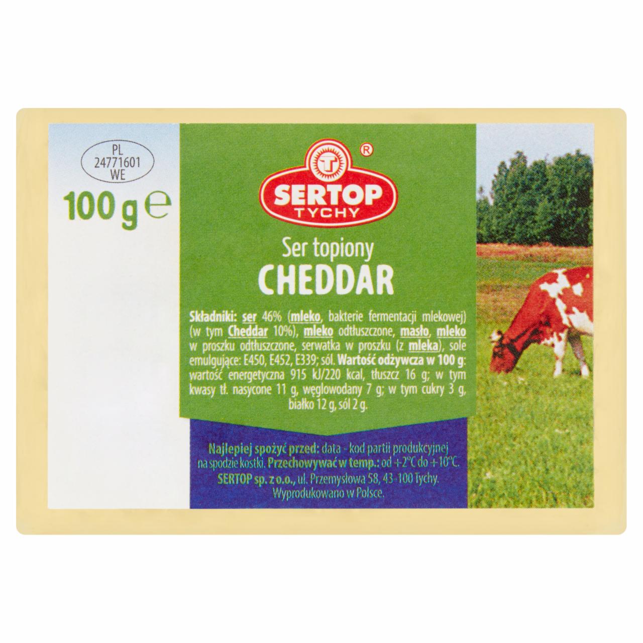 Zdjęcia - Sertop Tychy Ser topiony Cheddar 100 g