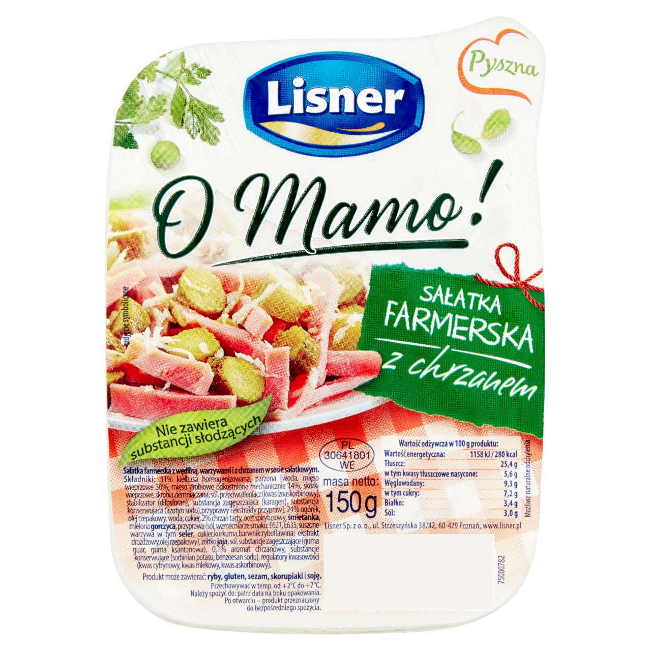 Zdjęcia - Lisner O Mamo! Sałatka farmerska z chrzanem 150 g