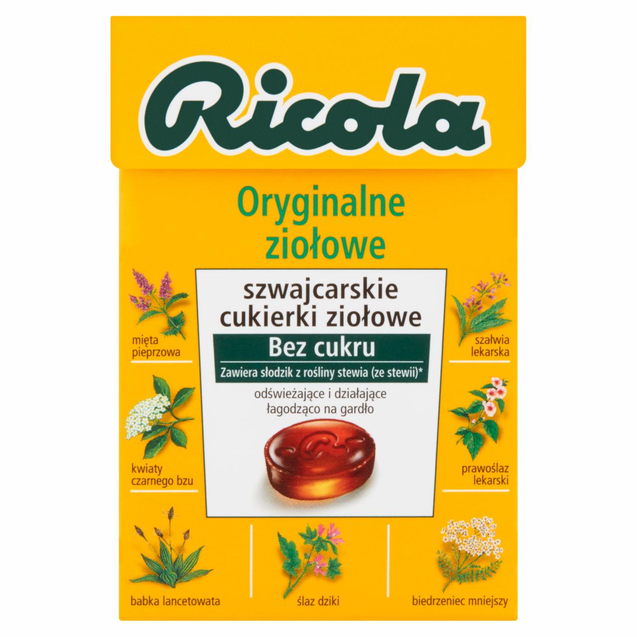 Zdjęcia - Ricola Oryginalne ziołowe szwajcarskie cukierki ziołowe 40 g