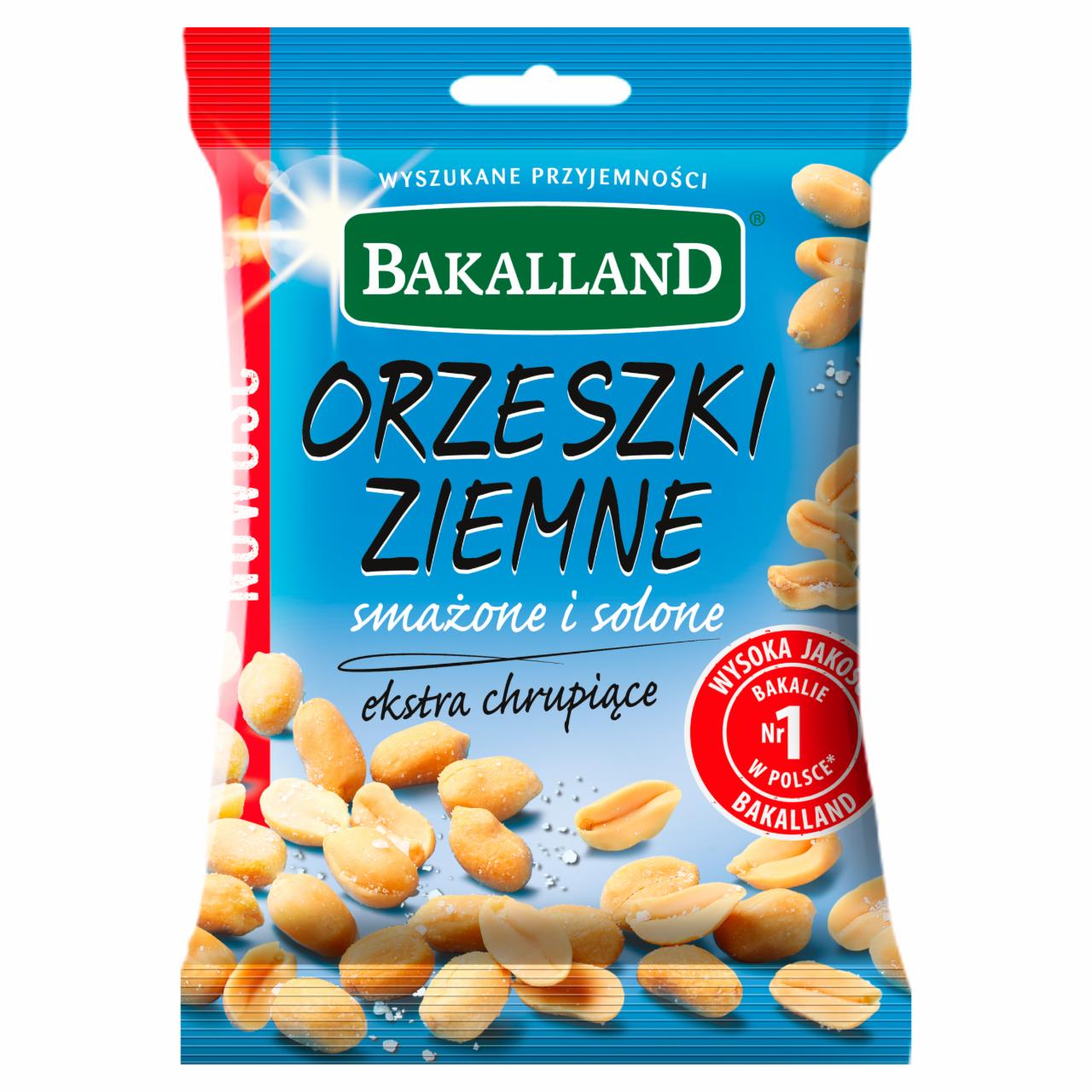 Zdjęcia - BAKALLAND Orzeszki ziemne smażone i solone 125 g