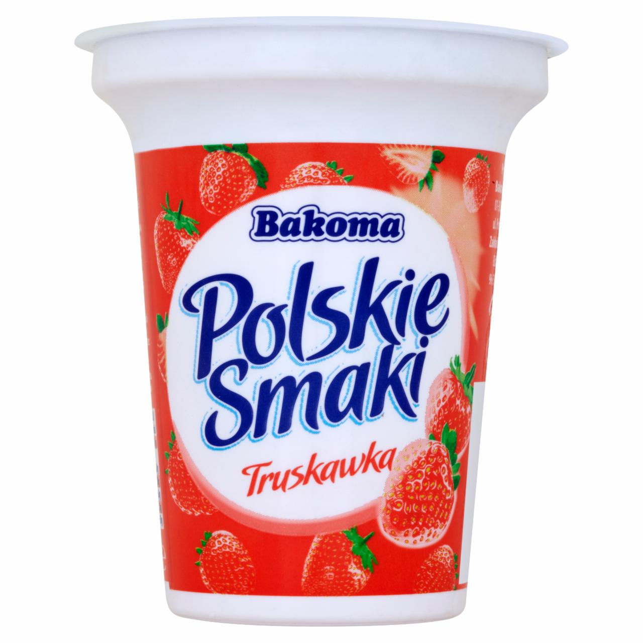 Zdjęcia - Bakoma Polskie Smaki Deser jogurtowy z truskawkami 300 g