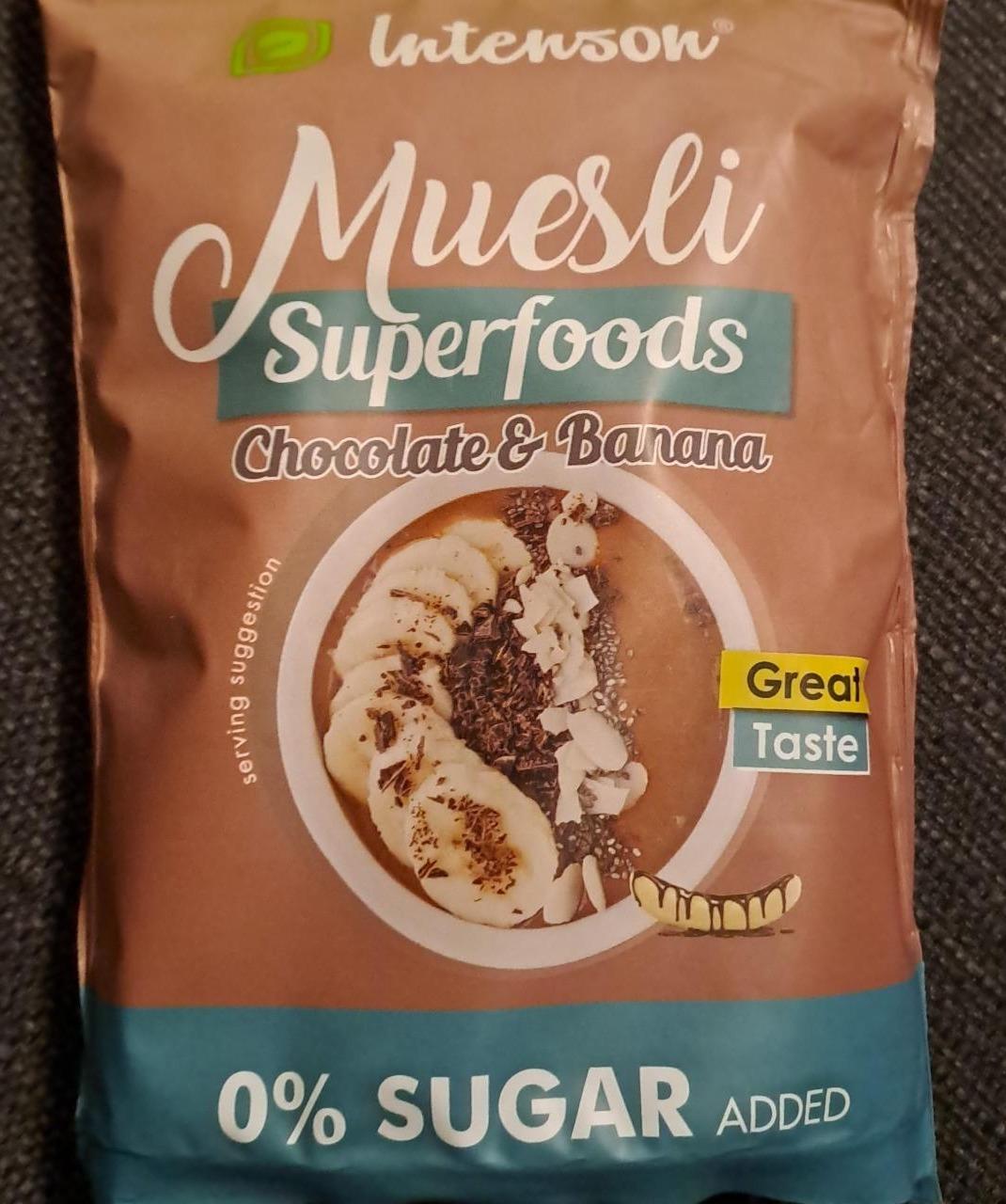 Zdjęcia - Muesli Superfoods Chocolate & Banana Intenson
