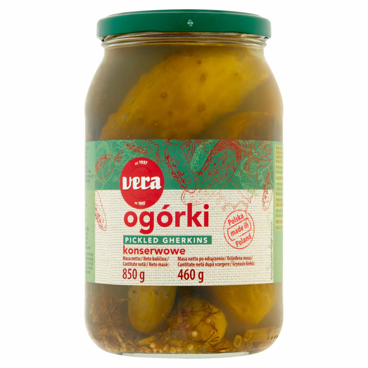 Zdjęcia - Vera Ogórki konserwowe 850 g