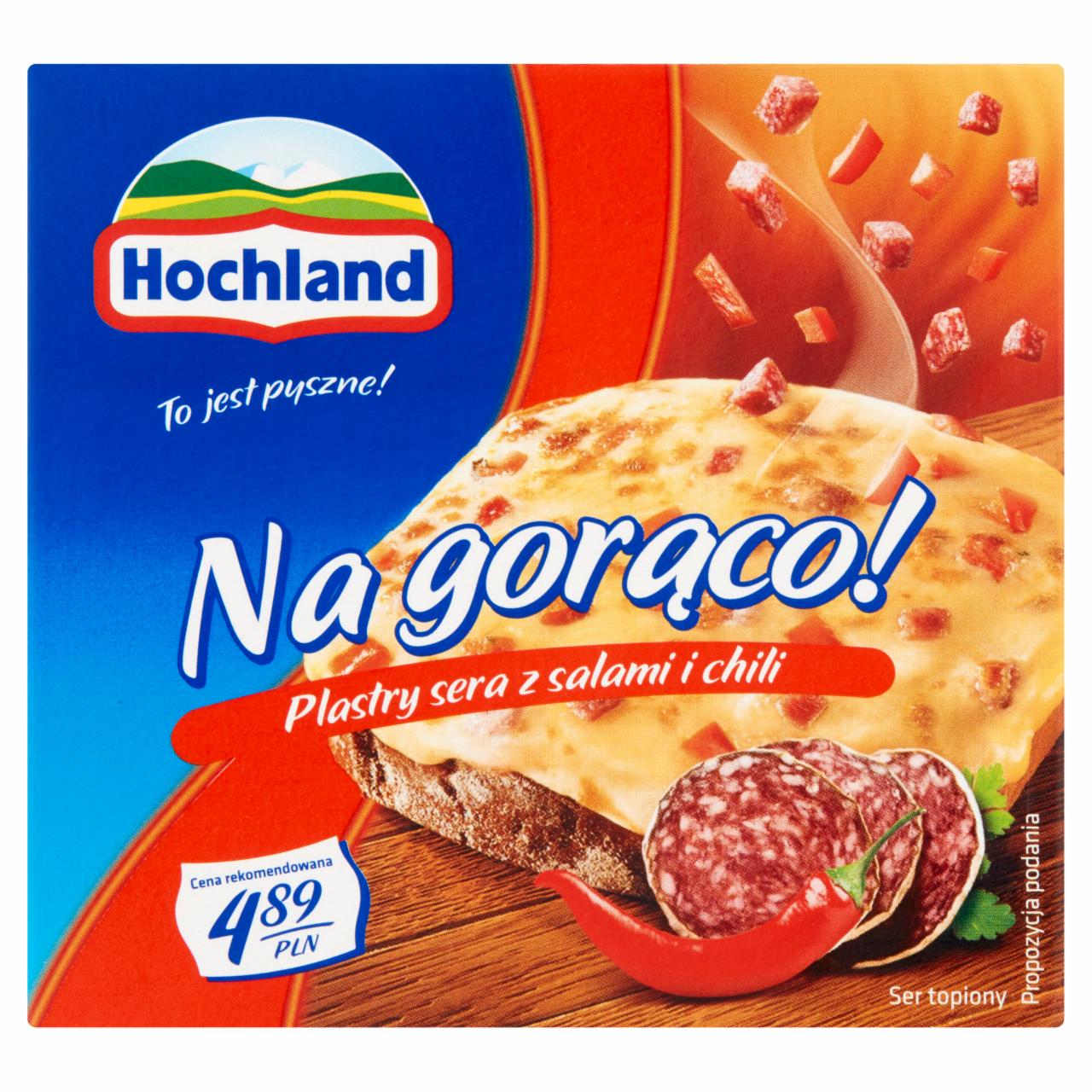 Zdjęcia - Hochland Na gorąco! Plastry sera z salami i chili 144 g