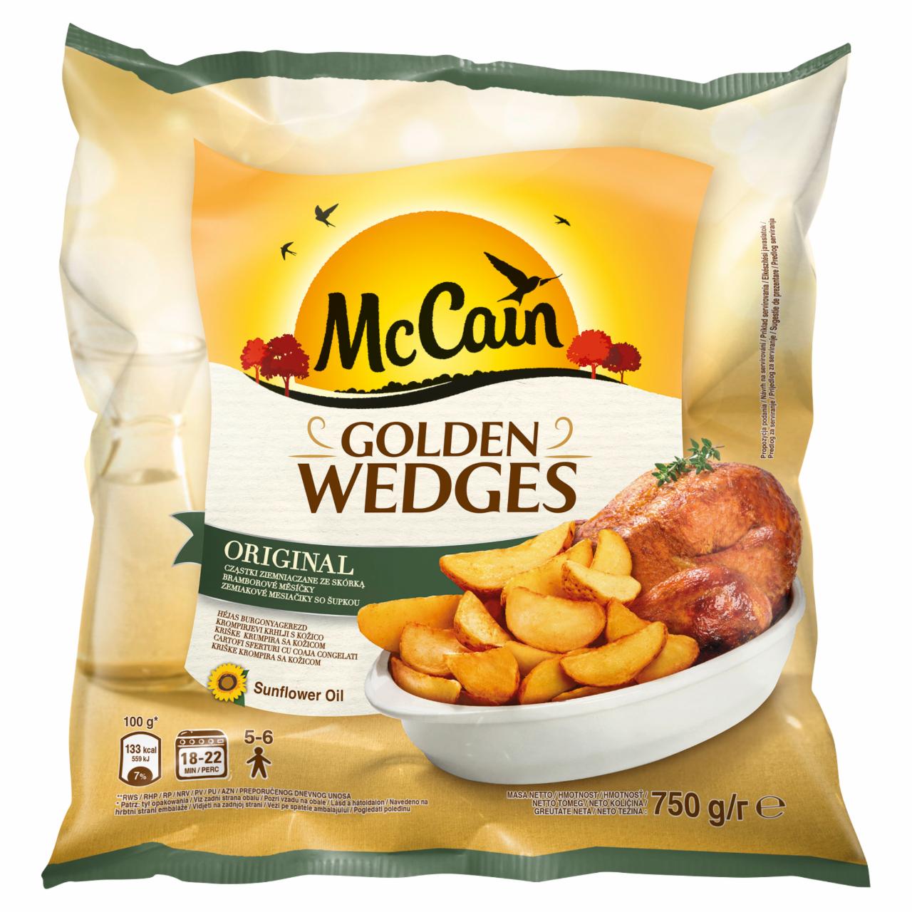 Zdjęcia - McCain Golden Wedges Original Cząstki ziemniaczane ze skórką 750 g