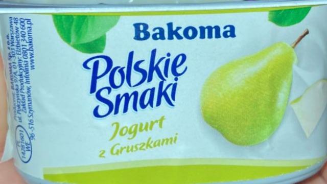 Zdjęcia - Bakoma Polskie Smaki Jogurt z gruszkami 120 g