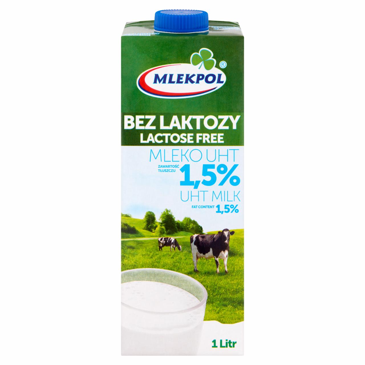 Zdjęcia - Mlekpol Bez laktozy Mleko UHT 1,5% 1 l