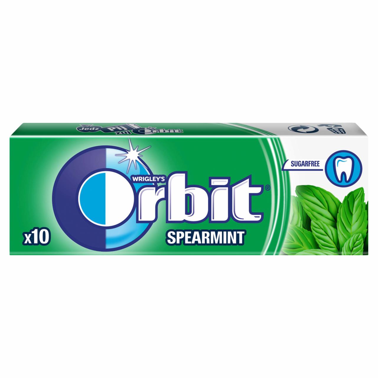 Zdjęcia - Orbit Spearmint Guma do żucia bez cukru 14 g (10 sztuk)