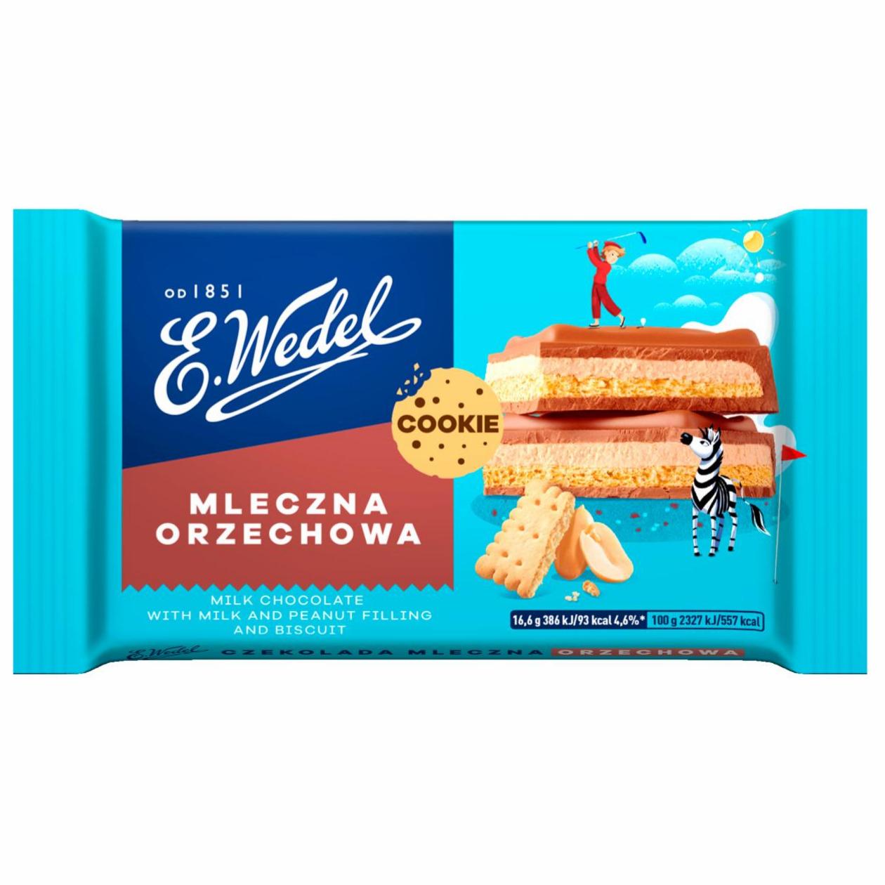 Zdjęcia - Cookie Czekolada mleczna z nadzieniem mleczno-orzechowym i herbatnikiem E. Wedel