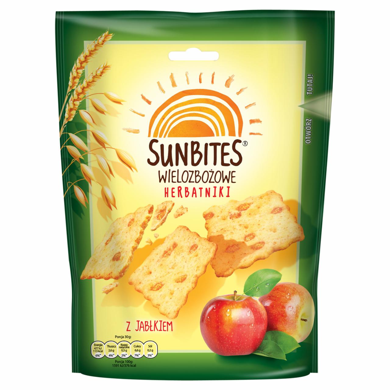 Zdjęcia - Sunbites Wielozbożowe herbatniki z jabłkiem 100 g
