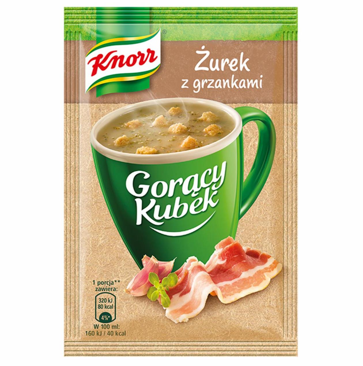 Zdjęcia - Gorący Kubek Żurek z grzankami 17 g Knorr