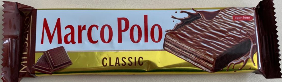 Zdjęcia - Mieszko Marco Polo Classic Wafelek przekładany kremem kakaowym w czekoladzie 34 g
