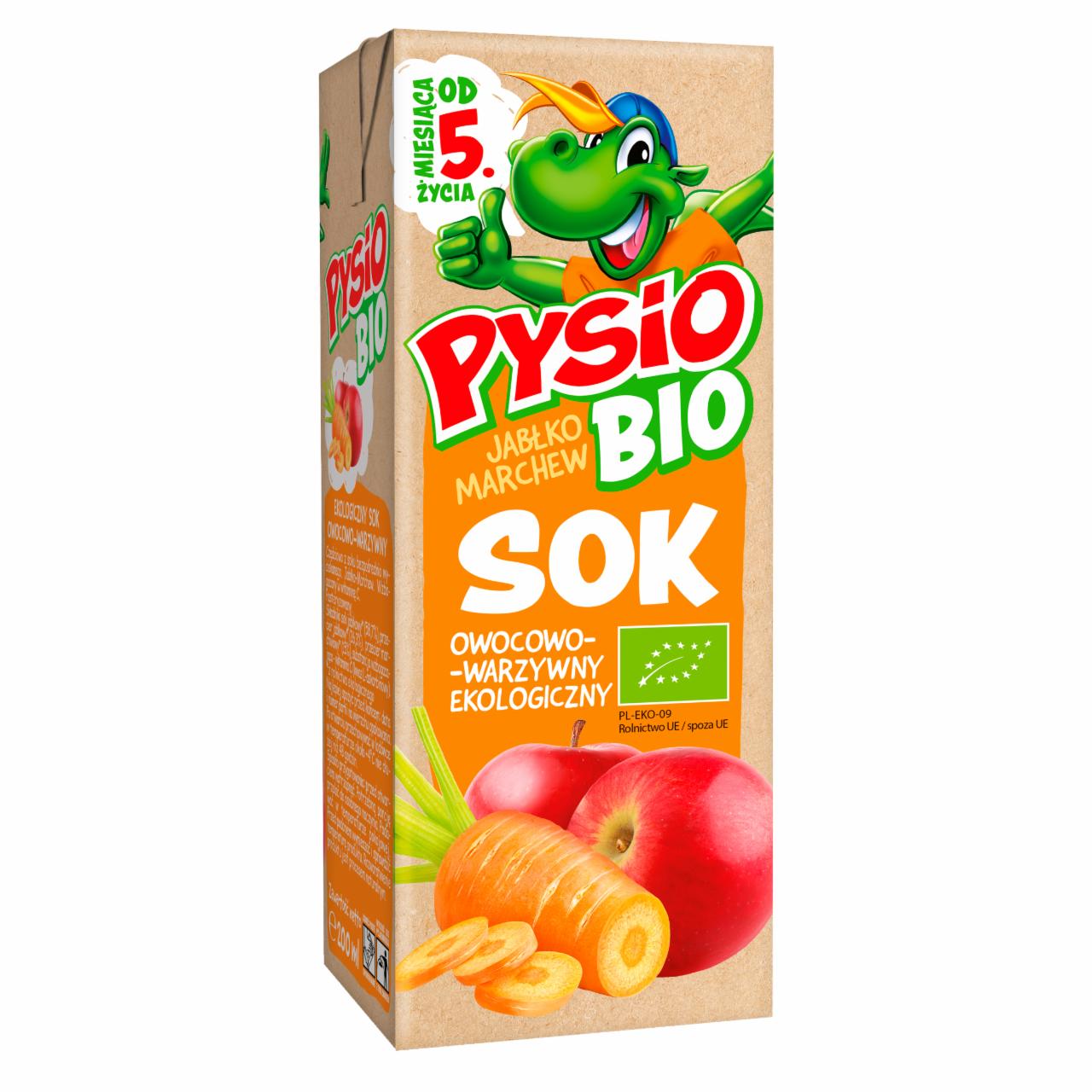 Zdjęcia - Pysio Bio Sok owocowo-warzywny ekologiczny jabłko marchew od 5. miesiąca życia 200 ml