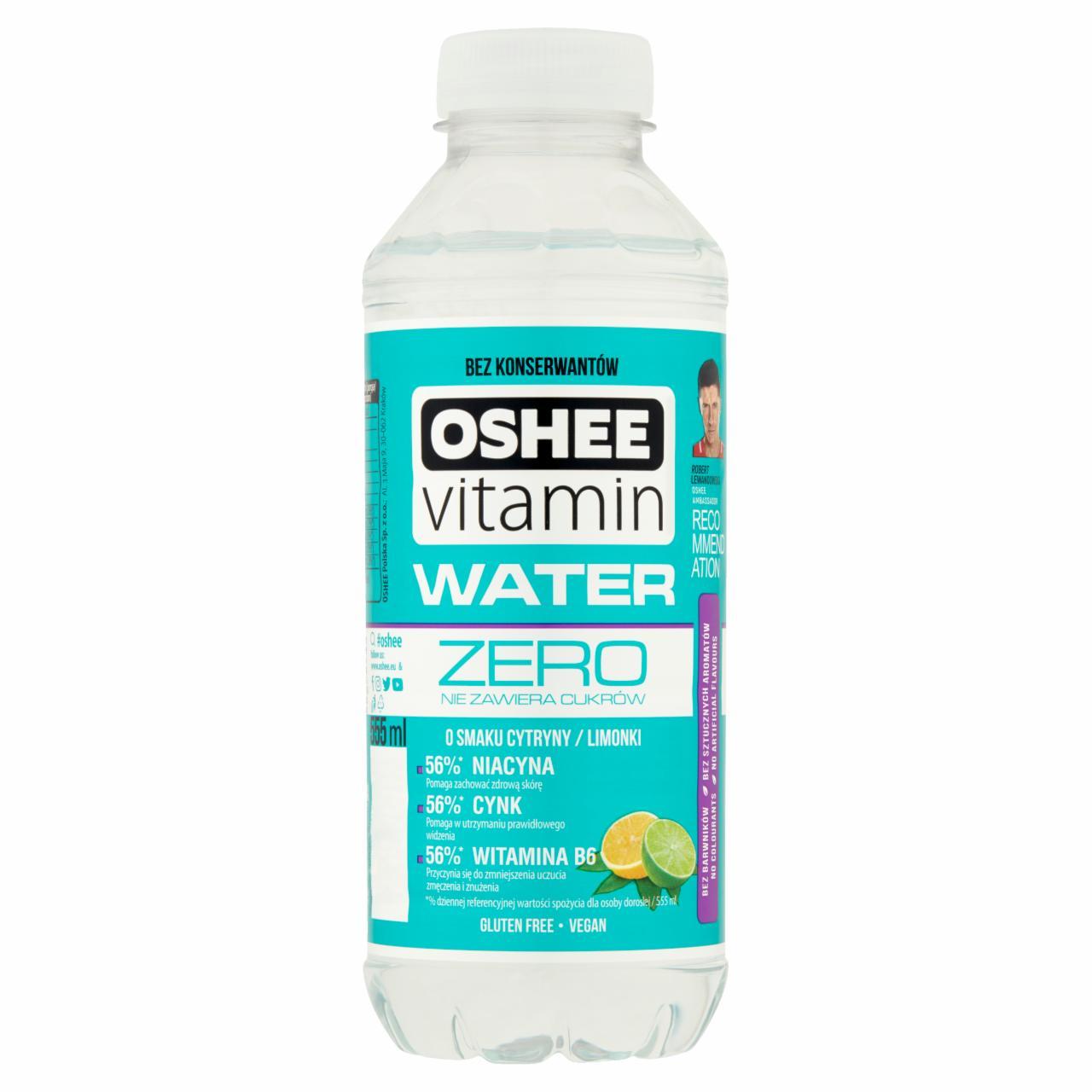 Zdjęcia - Vitamin Water Zero Niegazowany napój o smaku cytryny limonki Oshee