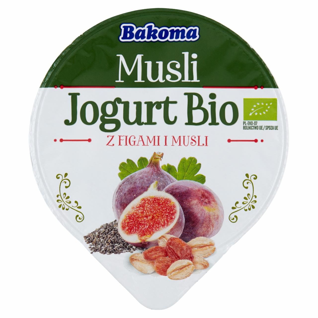 Zdjęcia - Bakoma Musli Jogurt Bio z figami i musli 180 g