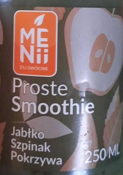 Zdjęcia - Proste smoothie jabłko szpinak i pokrzywa MeNii