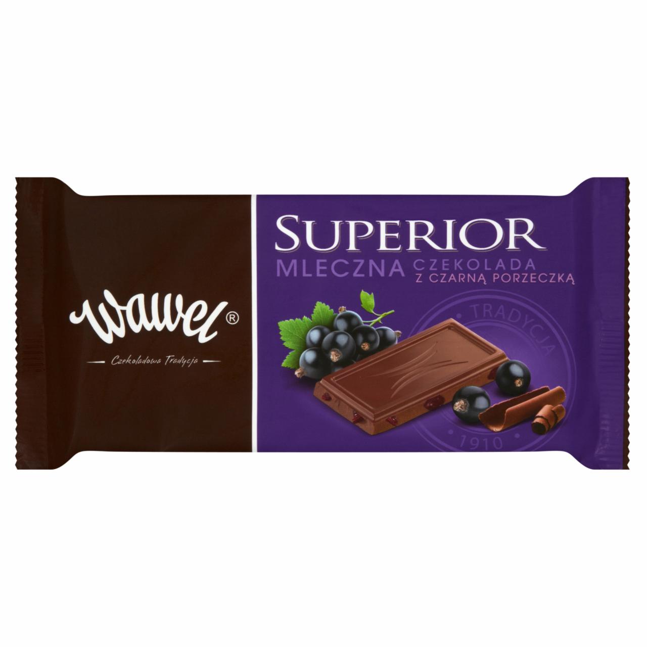 Zdjęcia - Wawel Superior Mleczna czekolada z czarną porzeczką 100 g