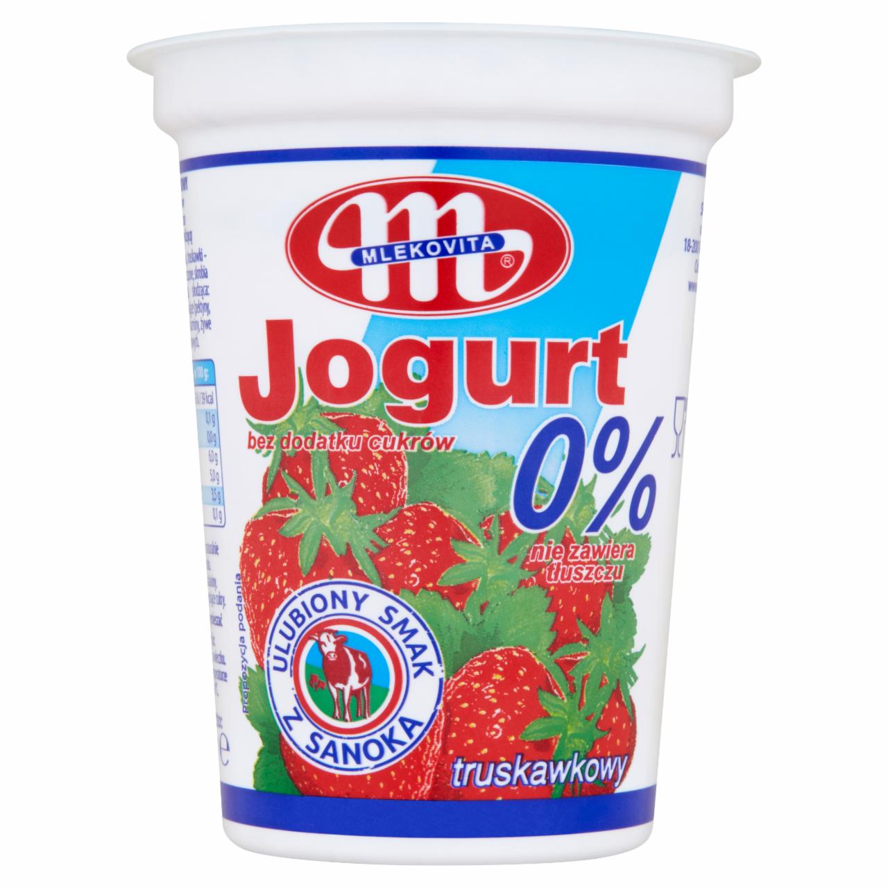 Zdjęcia - Mlekovita Jogurt 0% truskawkowy 400 g
