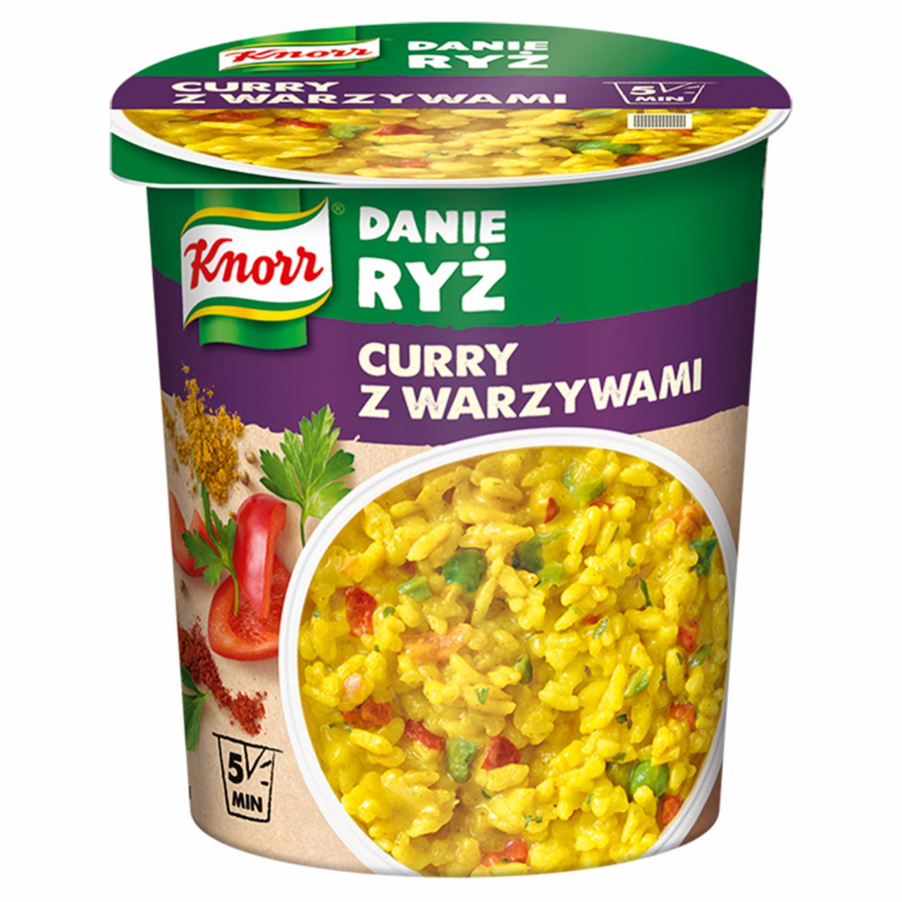 Zdjęcia - Knorr Danie ryż curry z warzywami 73 g