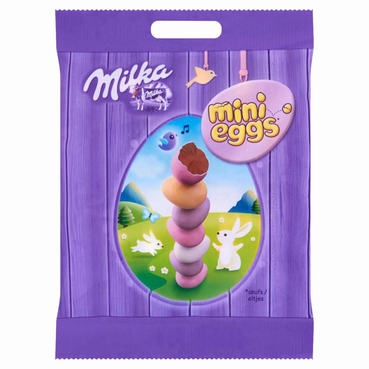Zdjęcia - Milka Mini Eggs Draże w kształcie jajeczek z czekolady mlecznej z mleka alpejskiego 100 g