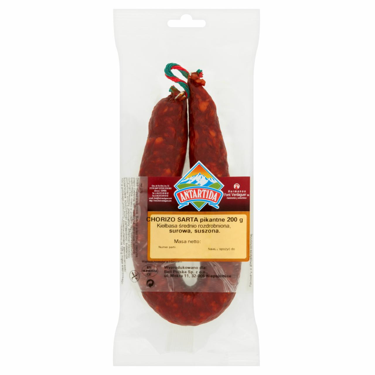 Zdjęcia - Antartida Chorizo Sarta pikantne 200 g