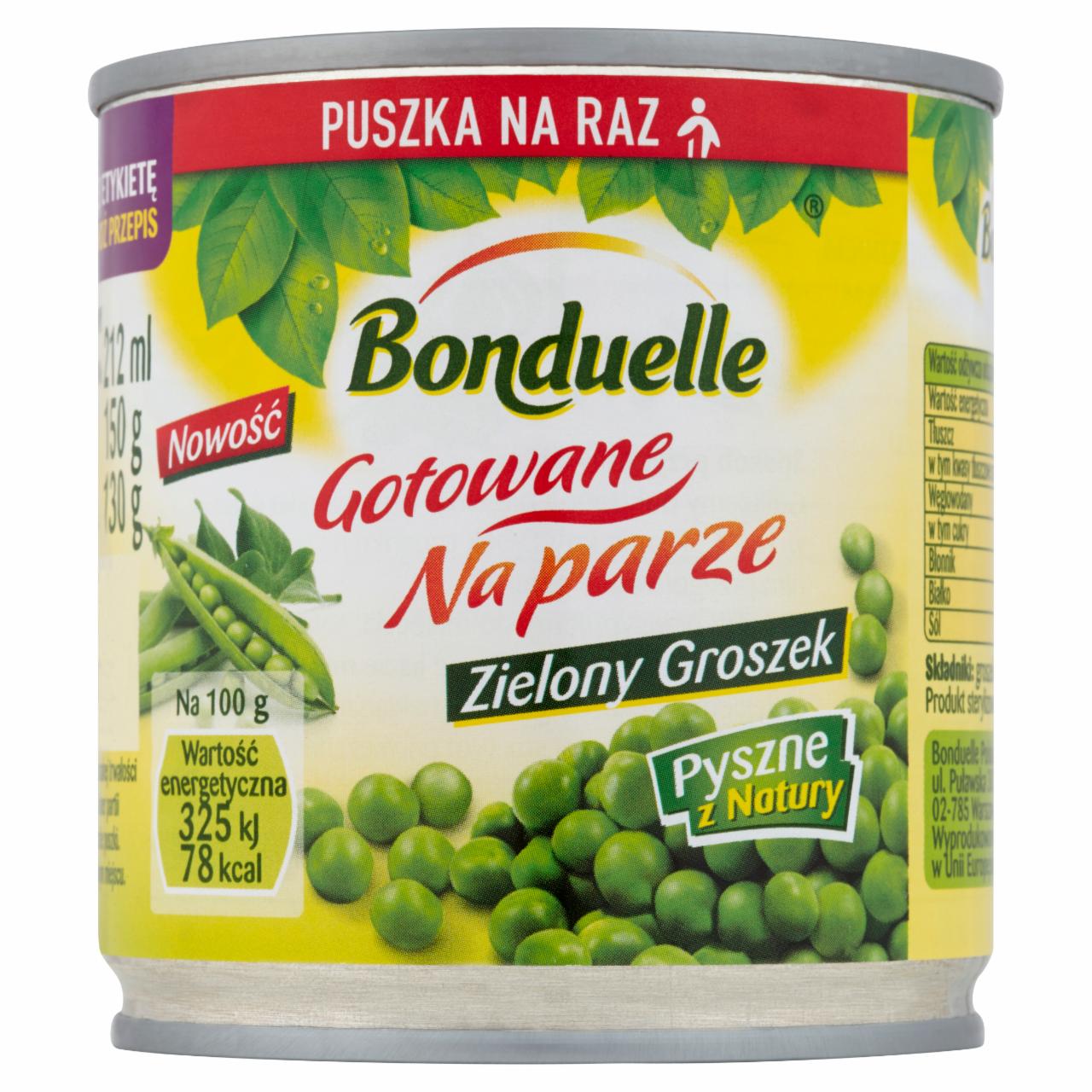 Zdjęcia - Bonduelle Gotowane na parze Zielony groszek 150 g