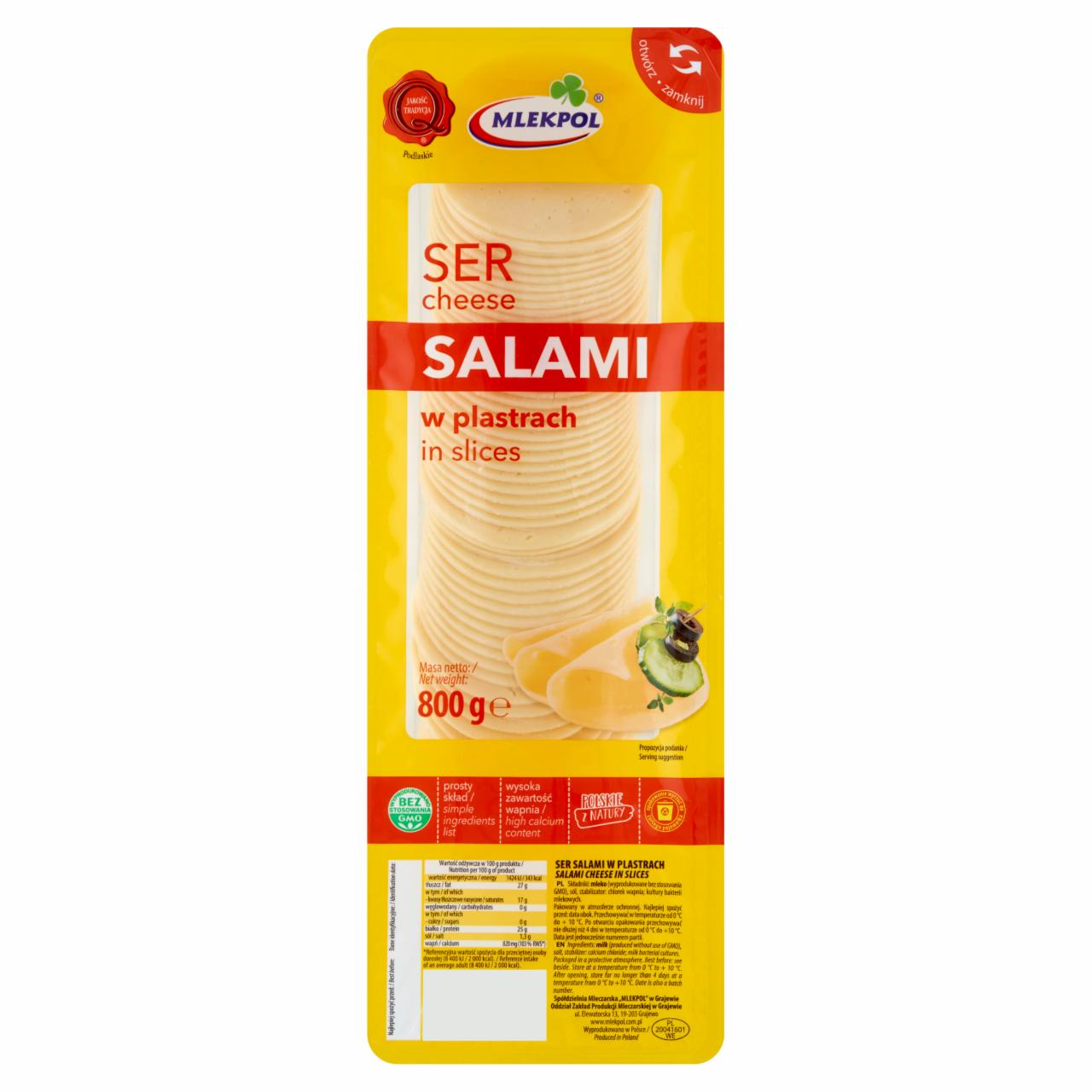 Zdjęcia - Mlekpol Ser salami w plastrach 800 g