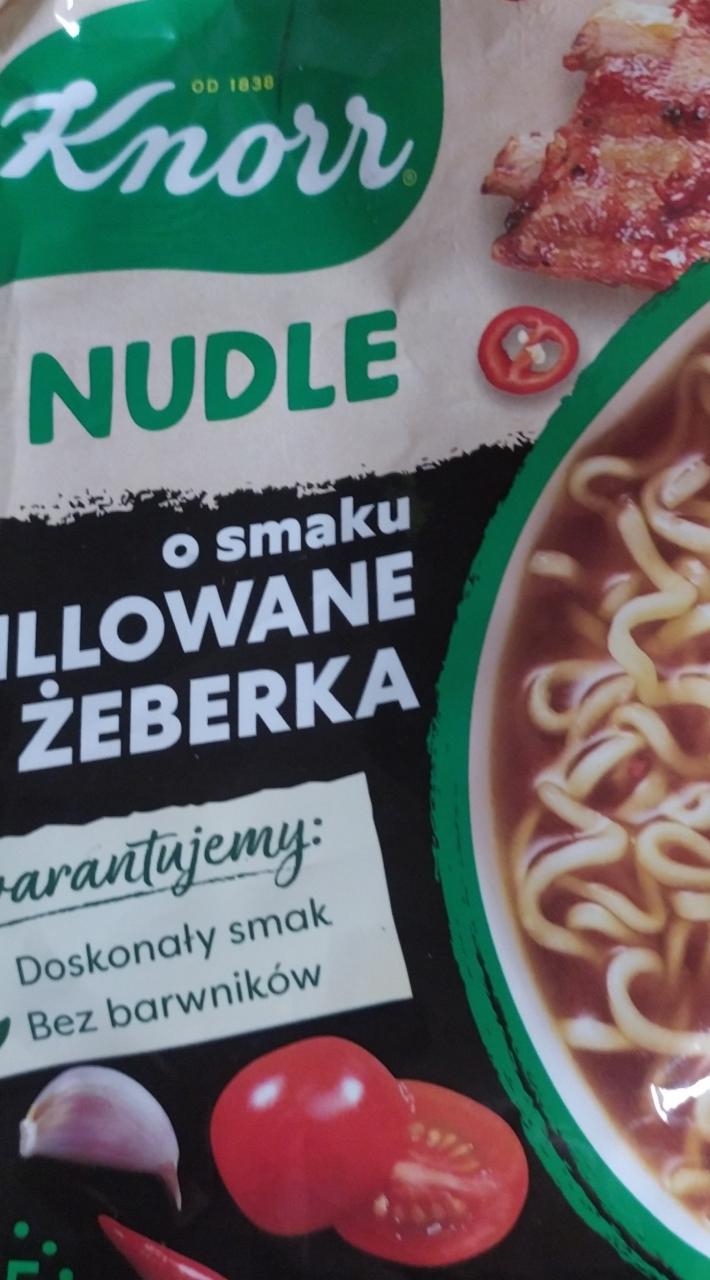 Zdjęcia - Nudle Zupa danie o smaku grillowane żeberka Knorr